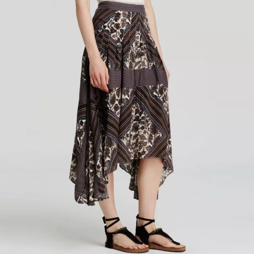 Free People Printed Paradise Skirt in Tea Combo
